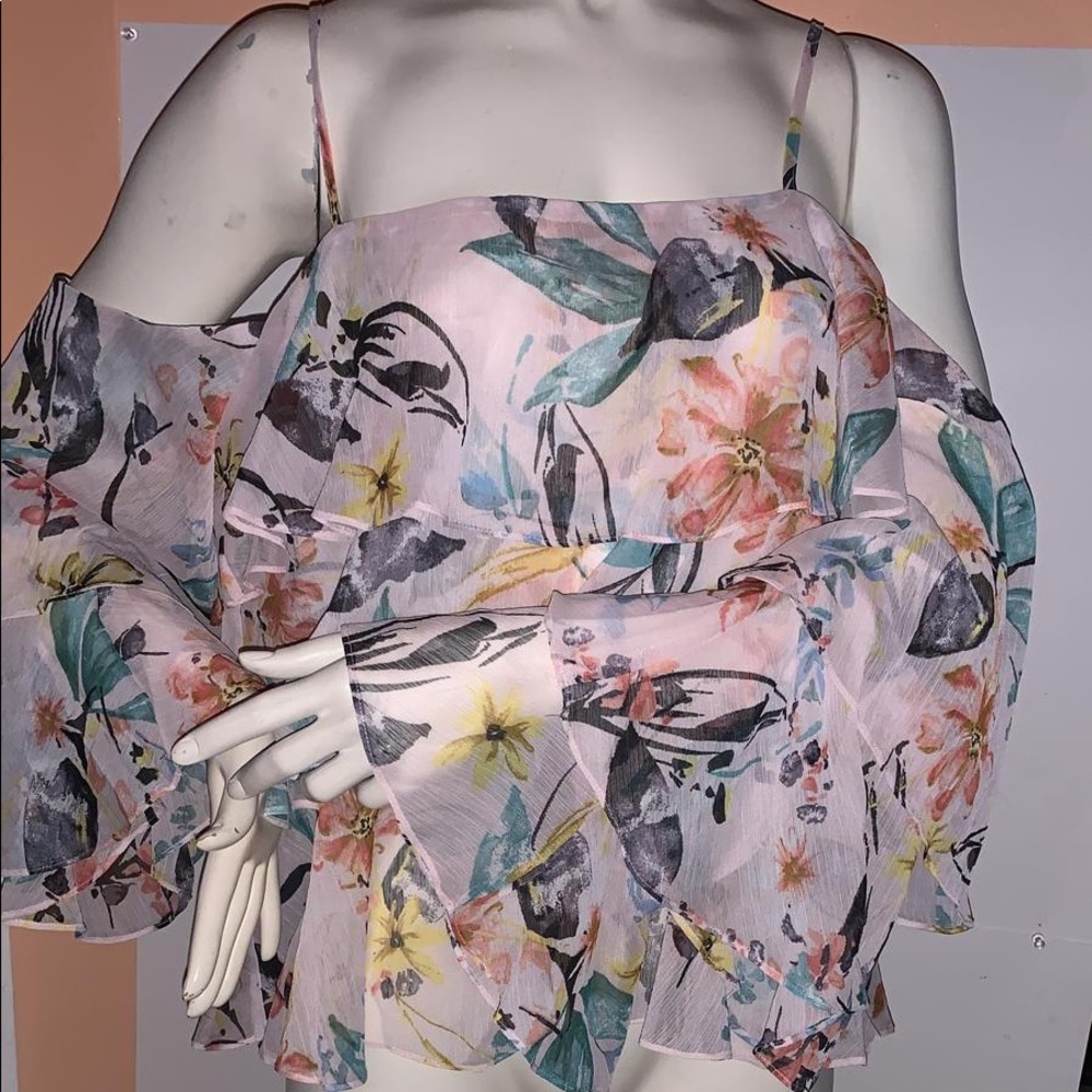 BCBG tiered ruffle top